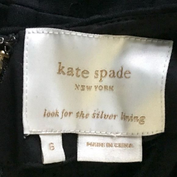 kate spade | Dark Academia | Classic | Polka Dot | Little Black Dress with Bow - Picture 8 of 10